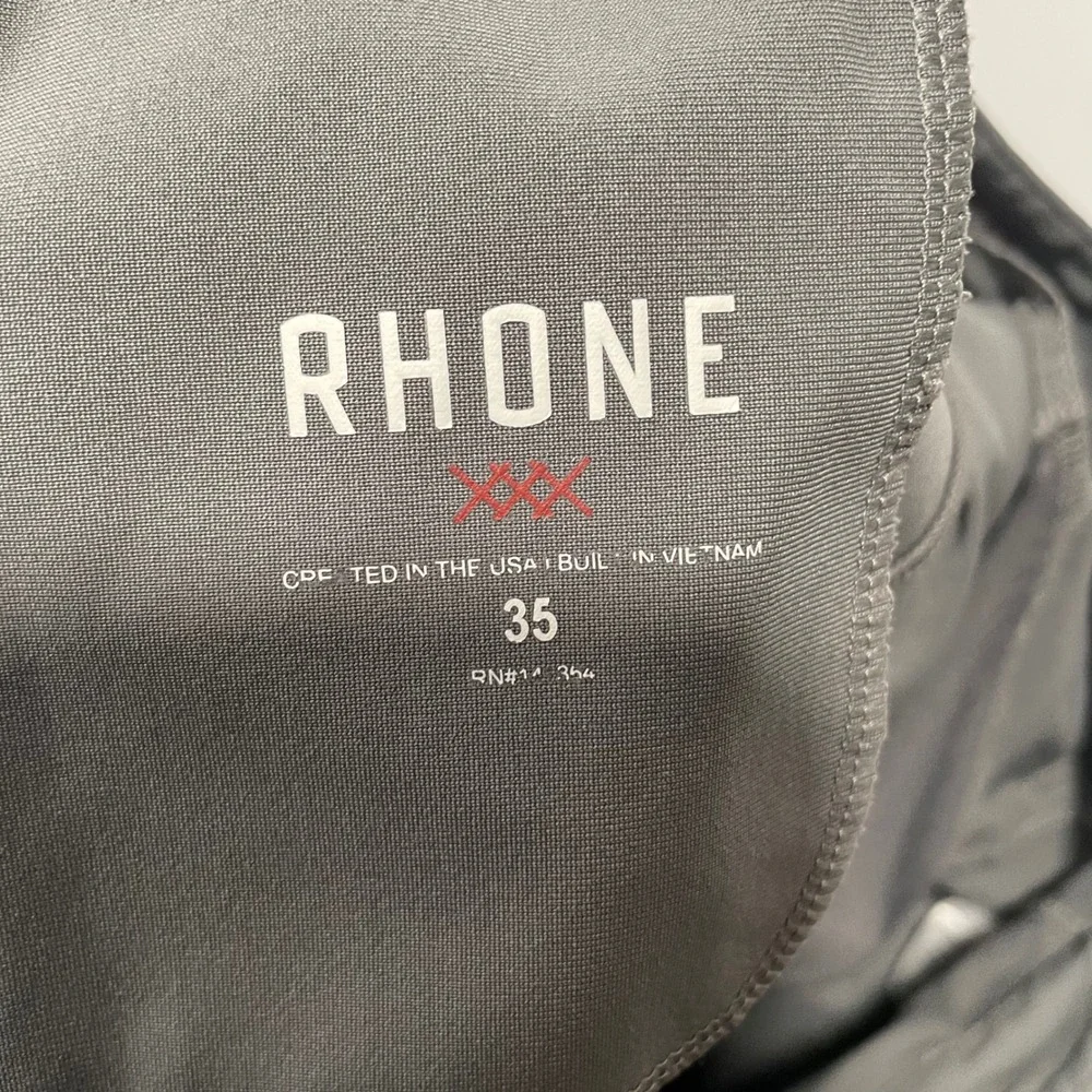 Rhone Commuter Pants Mens 35 Gray Performance Trousers COM-181 Slim Straight